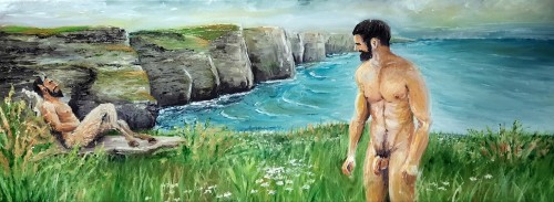 Faun Oil On Canvas 80x30 Cm 