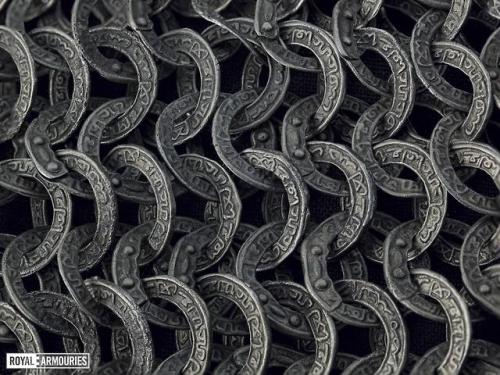 peashooter85:Turkish mail and plate coat, each individual link is inscribed, “Power is in