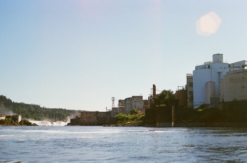 Exploring the closed Blue Heron Paper Mill by foot, bi-plane and kayak.Oregon City, OregonSummer 201