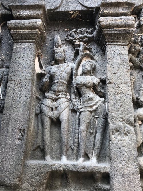 Kamadeva and Rati at Kailasanath temple, Ellora, Maharashtra