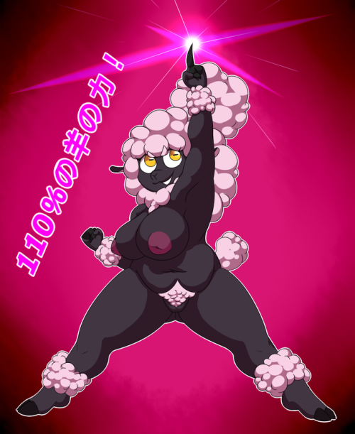 thatothersupahsayainsonic2guy: steamy-totem:   STRONK SHEEPS @thatothersupahsayainsonic2guy’s Sheep Mom striking a mighty pose!  yoooooo this is amazing! thank you so much! <3  < |D’‘‘‘