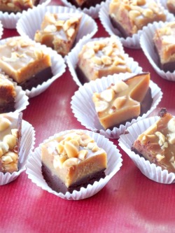 vegan-yums:  Chocolate peanut butter fudge