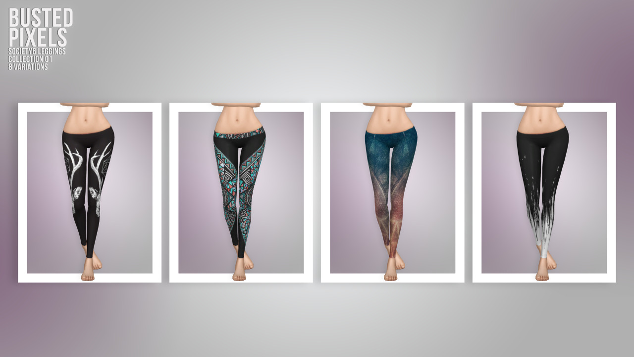 Busted Pixels : Society6 Leggings Collection 01 8 Variations