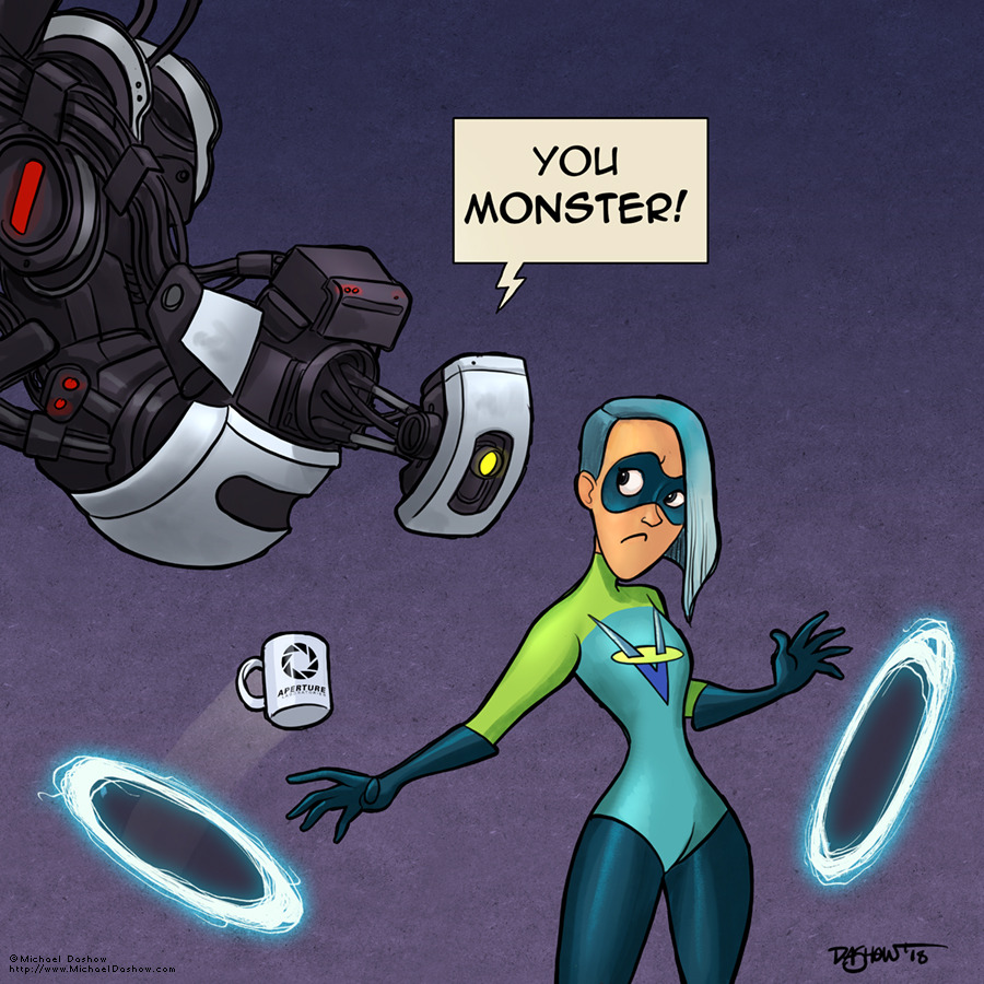 mdashow:  My silly and inevitable mash-up of The Incredibles 2 and Portal. I’m