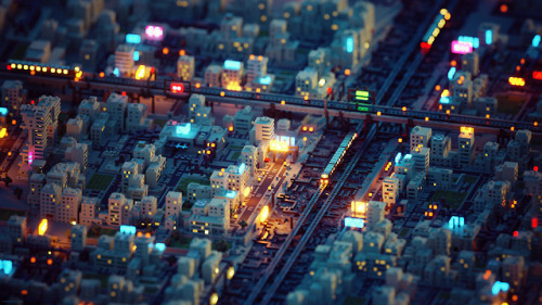 cyberclays:Voxel City - by John Kearney