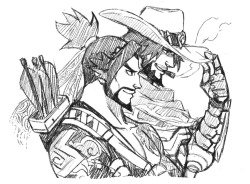 ladygt:  Some Hanzo and McCree sketches~