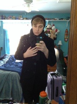 weightedthinking:  kashi-the-fennec-fox:To commemorate my birth here is a selfie of me being fabulous  OMFG.I have that same coat omgggggggggggggggg. I really want your scarf though ;c!!! Ahhh looks so cute &lt;333333333That room is hella messy though,