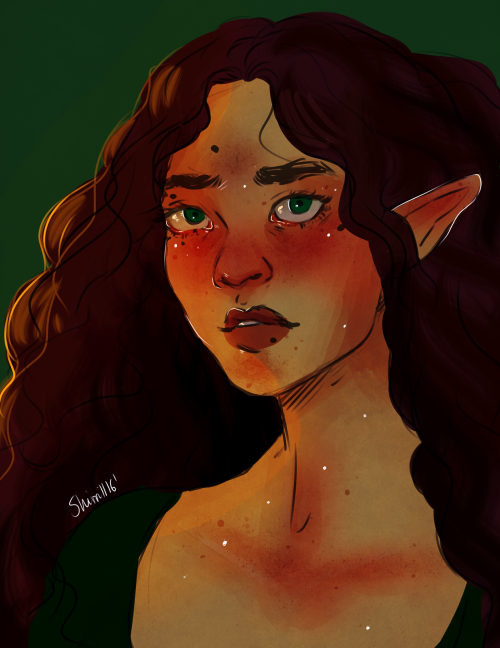 shirrill:When Zev flirts with Alea all she can do is look up at him (very red) with those big green 