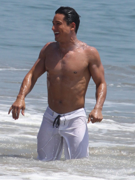 thecelebarchive:  Mario Lopez​ Enjoys A Shirtless Summer Day By The Beach!Pictures