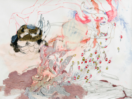 danielhh:Kymia NawabiFinger Nailin Hay In, 2007-2008acrylic, acrylic ink, charcoal, conte, sparklest