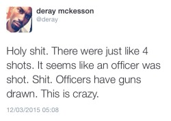 hip-hop-fanatic:  2 Officers have been shot, 1 in the shoulder and other in the face, in Ferguson. The shots did not come from any protesters. Intense night out in Ferguson.