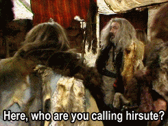 cleowho:  &ldquo;Here, who are you calling hirsute?.&rdquo;  The Creature