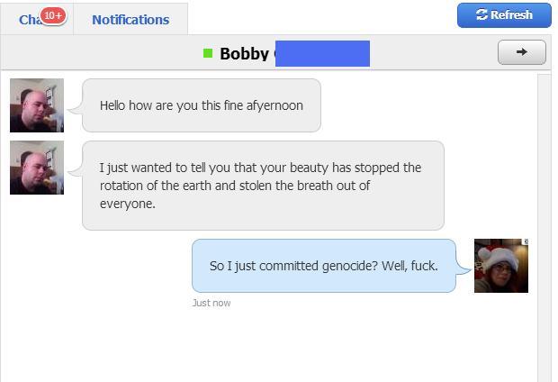 badonlinedaters:  So … do lines like this actually work? I mean, didn’t he just
