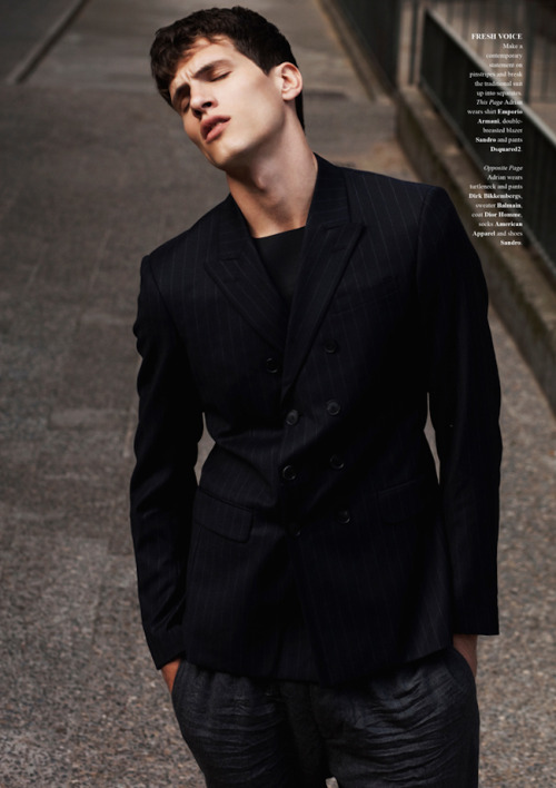 imageamplified:  THE FASHIONISTO: Adrian Cardoso by Photographer Javi Dardo http://ift.tt/1su2MxY