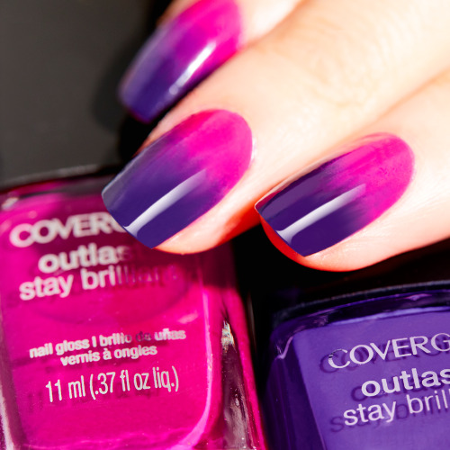 Current status: nailing the ombré trend with new shades of Outlast Stay Brilliant. 1. Paint bottom h