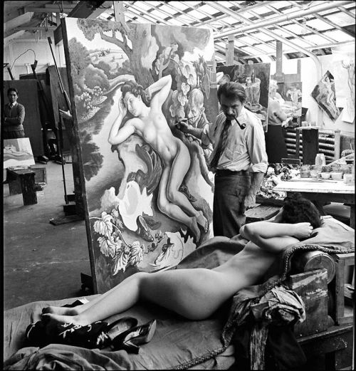 Alfred Eisenstaedt, Thomas Hart Benton Paints &ldquo;The Rape of Persephone&rdquo;, 1938