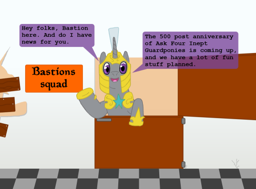 ask-four-inept-guardponies:Originally posted by queenofmalletsxD D’aww, poor Bastion~ >w<