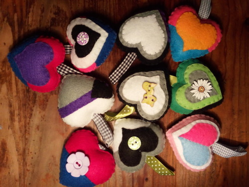 bxdcubes:All of the pride hearts I have on hand, including the 10 I made this a weekend.I removed th