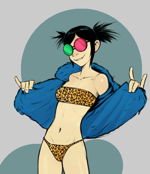 xizrax: hey my girl likes Gorillaz, so i might as well do some fan art ;9