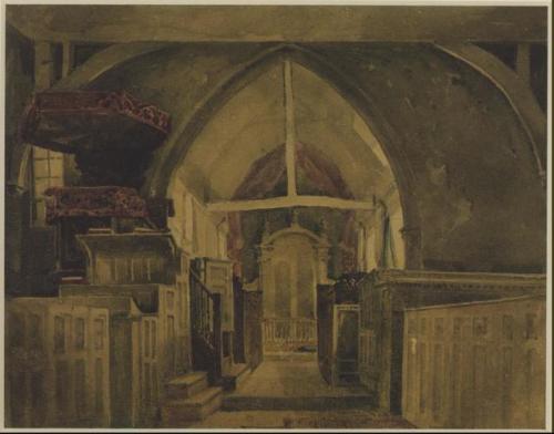 Beckenham Church, Kent, David Cox, 1842, TateBequeathed by Miss Julia Emily Gordon 1896Size: support