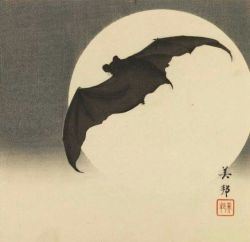 womeninarthistory: Bat Before the Moon, 1910, Biho