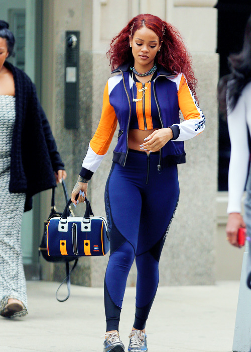 Porn Pics celebritiesofcolor:  Rihanna out in NYC