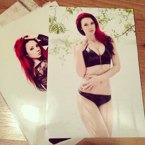 starfucked:  Picked up some #prints today 😘 can’t wait to #sign them with @josefinejonssonphoto ❤ www.etsy.com/shop/starfukedmodel 💋 #signedprints #by #me #and #josefinejonsson #bikini #latex #pandoradeluxe #redhair #redhead #model #girl #swedishgirl
