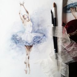 Wordsnquotes:  Ballet Watercolor Illustrations By Yulia Shevchenko Russian Artist