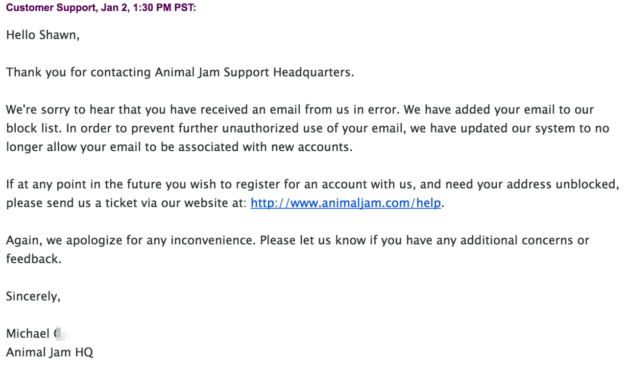 Not At This Address — Animal Jam Wins