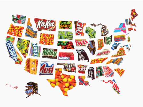 Favorite Halloween candy by state