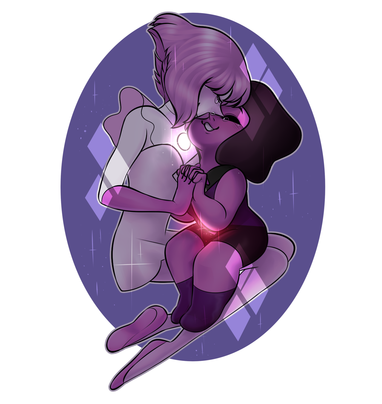 xsylvia-black-drawsx:Here’s my interpretation of what the two gems could have looked