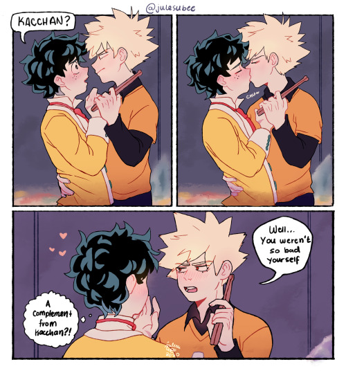 Some post-performance bakudekus during the school festival arc!!click on image for better qualityple