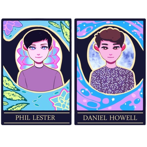 Dan and Phil tarot cards @danielhowell @amazingphilYou can find these for sale on my TicTail store.