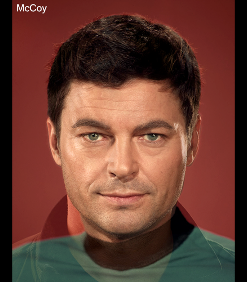 tastefullyoffensive:  Star Trek Actors Past and Present Combined [thenordicguy]Previously: Celebrities