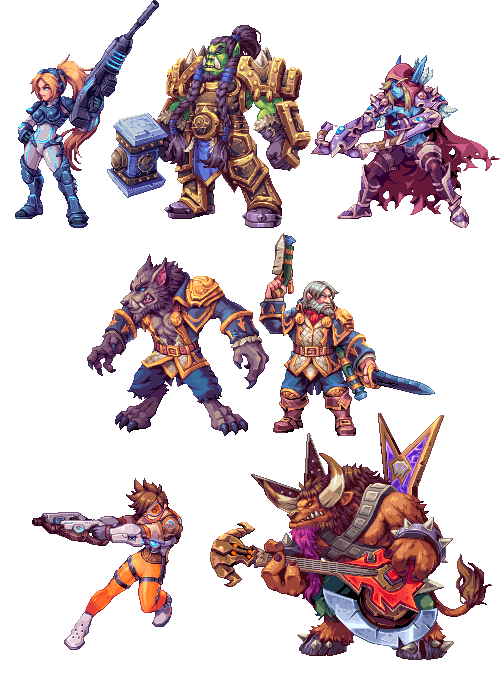 ahruon - Pixel versions of some of my favourite characters from...