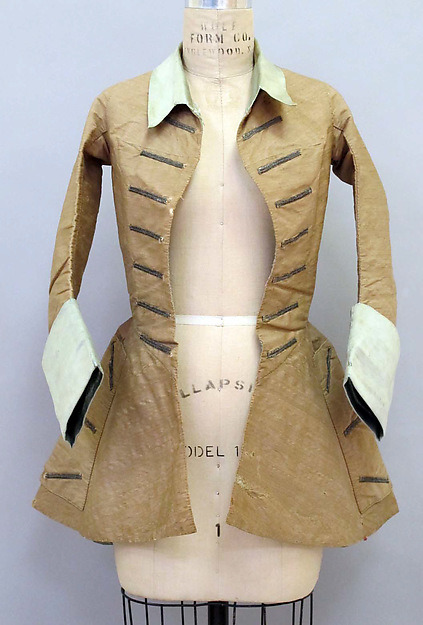 ephemeral-elegance:Silk Riding Jacket, ca. early 18th Centuryvia The Met