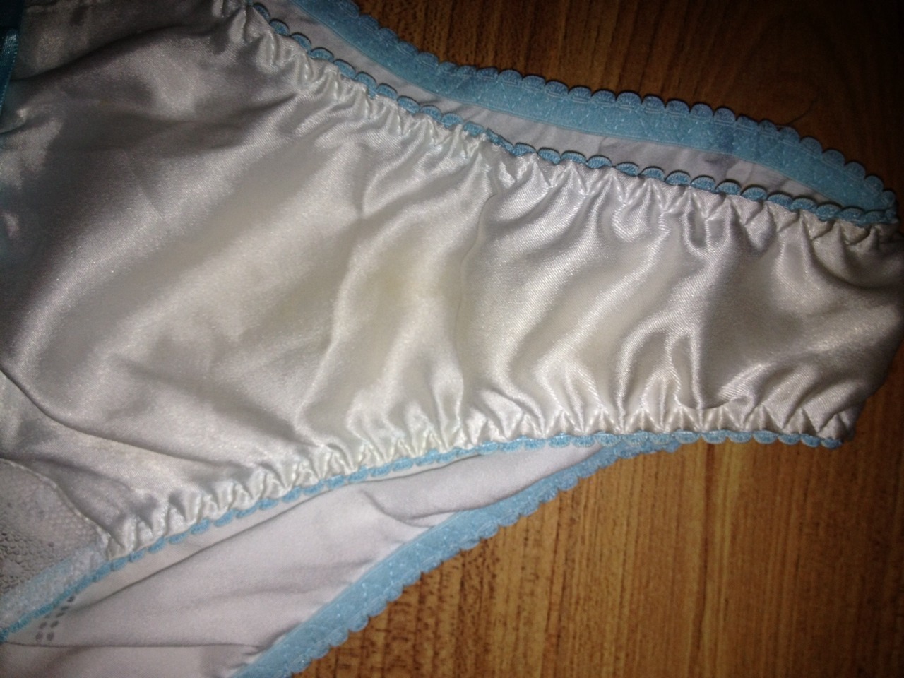 sleepingbeauty85:  These are the panties she wore all of the wedding day! It was