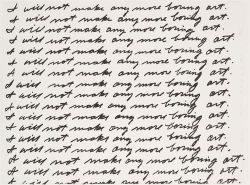 bbww:  John Baldessari, I Will Not Make Any