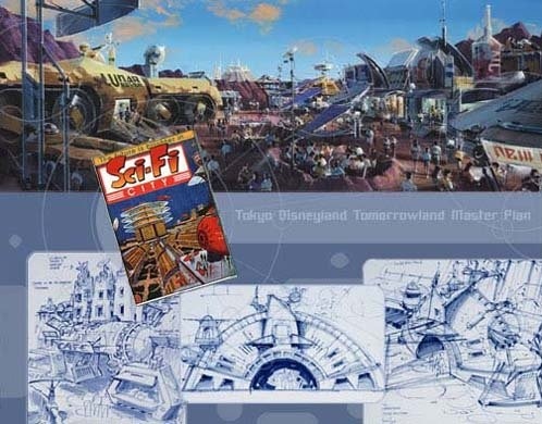 themeparkart: “Sci-Fi City” Tim Delaney &amp; Christian Hope As it seems to have bee