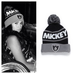 jasminevstyle:  In her new photoshoot with Jackson Stewart, Jasmine wore this Joyrich Mickey Emblem Beanie from the new 2013 Fall/Winter collection. She’s also wearing her Petals and peacocks Spendi Crop Top.  Get jasmines beanie for ๞.00 here: http://w