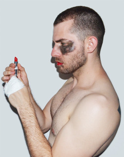 stephengregoryartist:  Joshua puts on lipstick 2- 2013 