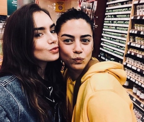 lilyjcollins: #TBT then, and now. Apparently we’ve been coincidentally bumping into 