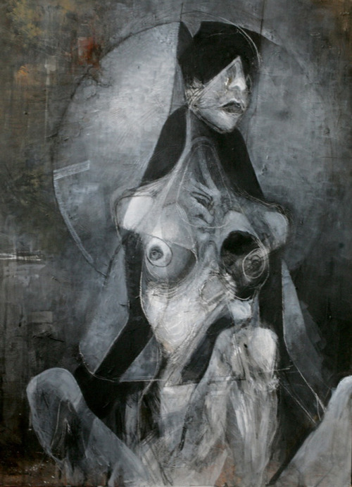 asylum-art-2:  Dark, abstract paintings by Jean-Francois B  Facebook, tumblr