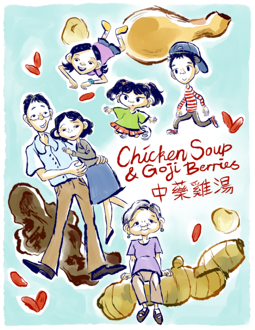 flutterdoodle:  flutterdoodle:  Chicken Soup &amp; Goji Berries 中药鸡汤  A bilingual comic about th