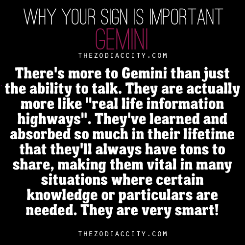 zodiaccity:Why Your Sign Is Important: Gemini.