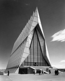 arqbto:  US Air Force Academy cadet chapel — Walter Netsch (1962) Photographed by Balthazar Korab. Colorado Springs, United States.
