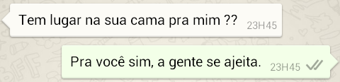 "Por onde for, quero ser seu par."
