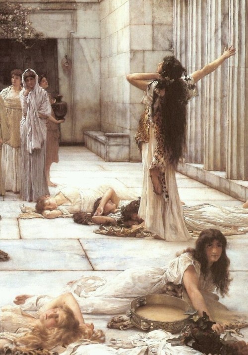 silenceformysoul:Lawrence Alma-Tadema - The Women of Amphissa, 1887 (detail)