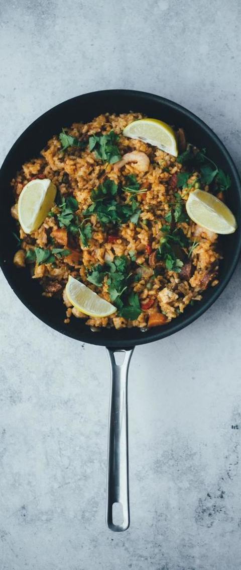 Surf And Turf Lemon Fried Rice With Shrimp And Beef Recipe