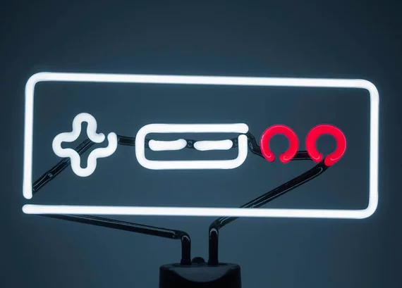 retrogamingblog:  Neon Nintendo Lamps made by fanfitgaming